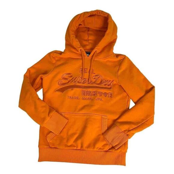 Superdry Vintage Logo Tonal Embossed Brushed Hoodie Size 6 - Picture 1 of 11